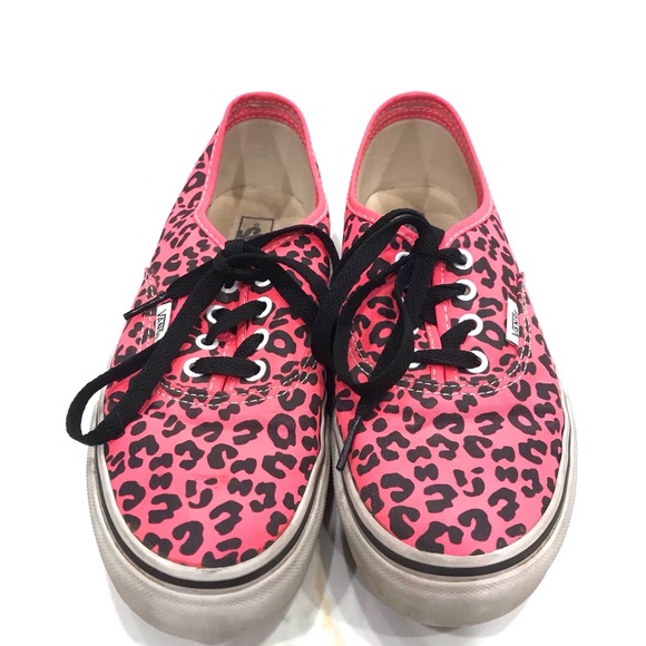 vans authentic neon pink
